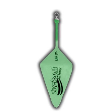 Plomo Turkana - Casting Piramide Belga - Plastificado - Varilla Rolling - Verde Flúor - 2 unds